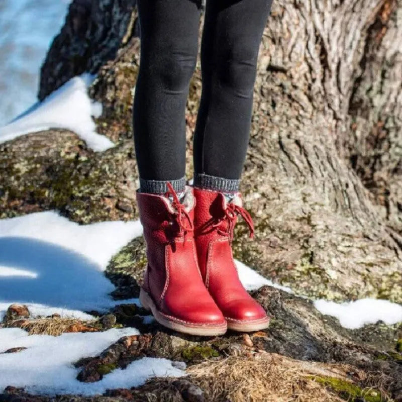 Charlotte | Lederstiefel mit Wollfutter