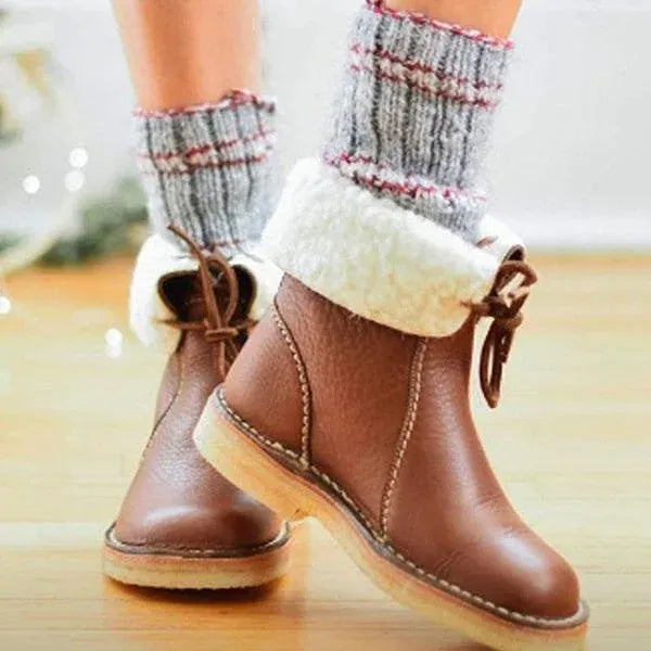 Charlotte | Lederstiefel mit Wollfutter