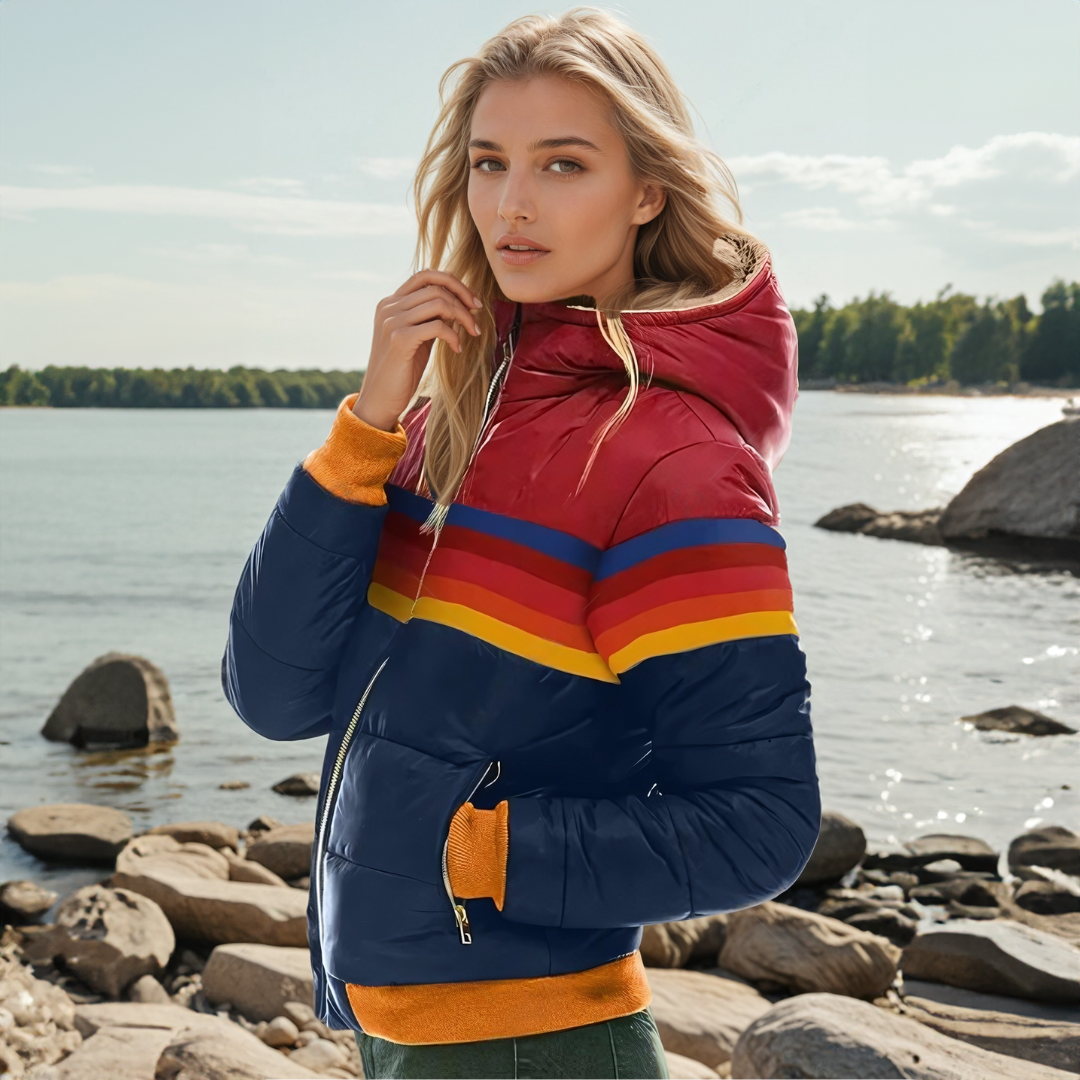Alexia | Retro-Parka mit Kunstfellkapuze