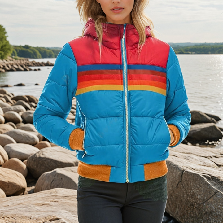Alexia | Retro-Parka mit Kunstfellkapuze