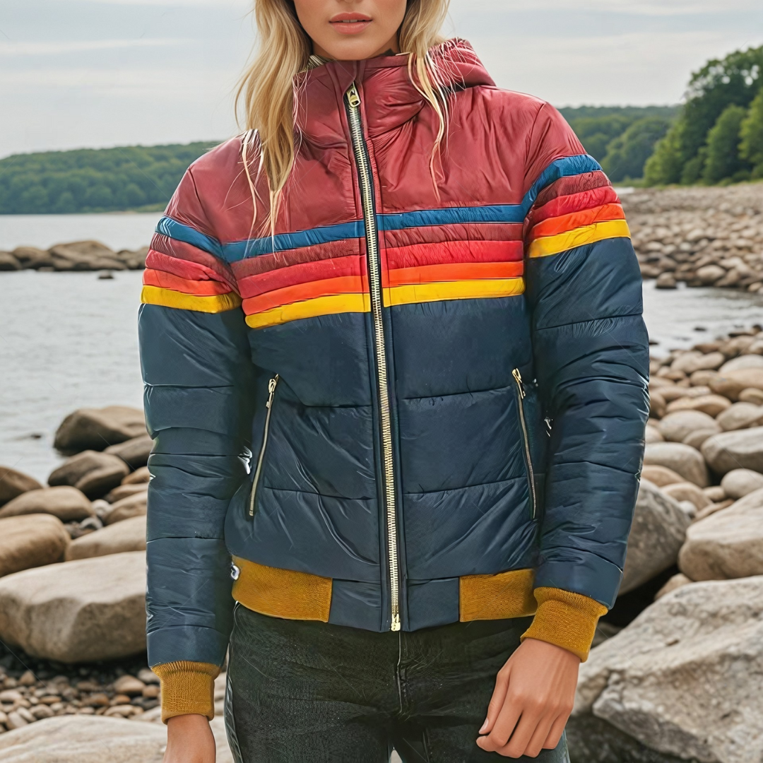 Alexia | Retro-Parka mit Kunstfellkapuze