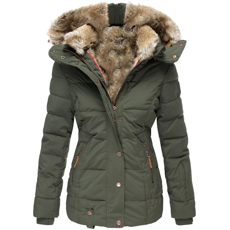 Asien | Warmer Wintermantel mit Fellfutter