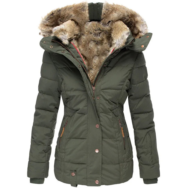 Asien | Warmer Wintermantel mit Fellfutter