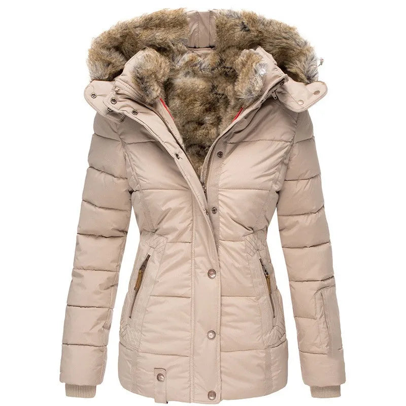 Asien | Warmer Wintermantel mit Fellfutter