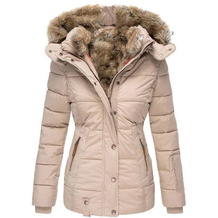 Asien | Warmer Wintermantel mit Fellfutter
