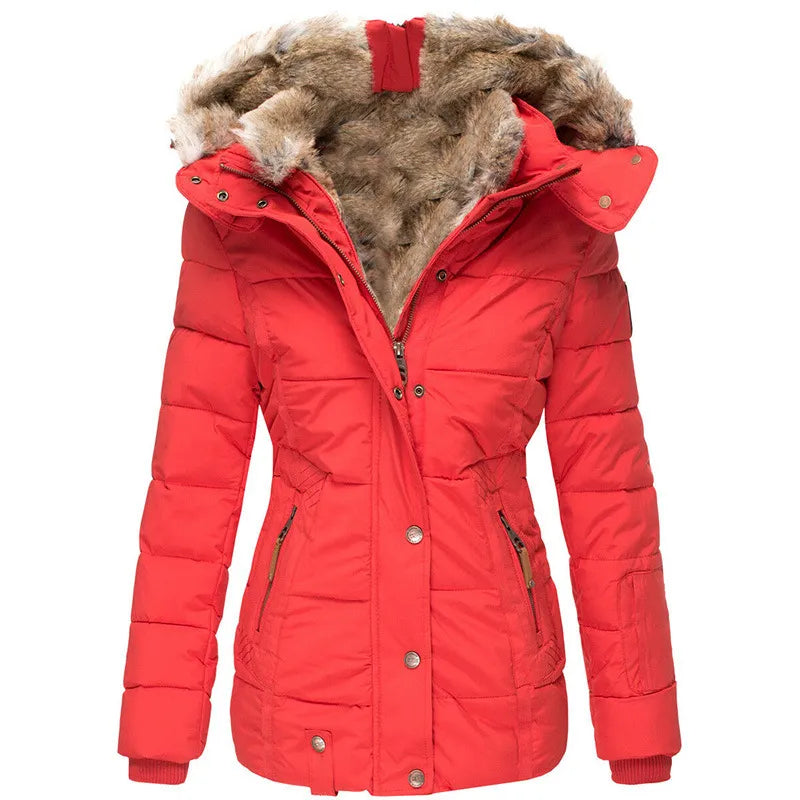 Asien | Warmer Wintermantel mit Fellfutter