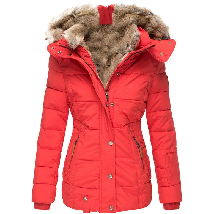 Asien | Warmer Wintermantel mit Fellfutter