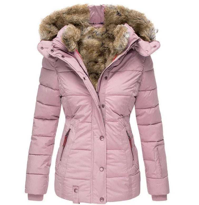 Asien | Warmer Wintermantel mit Fellfutter
