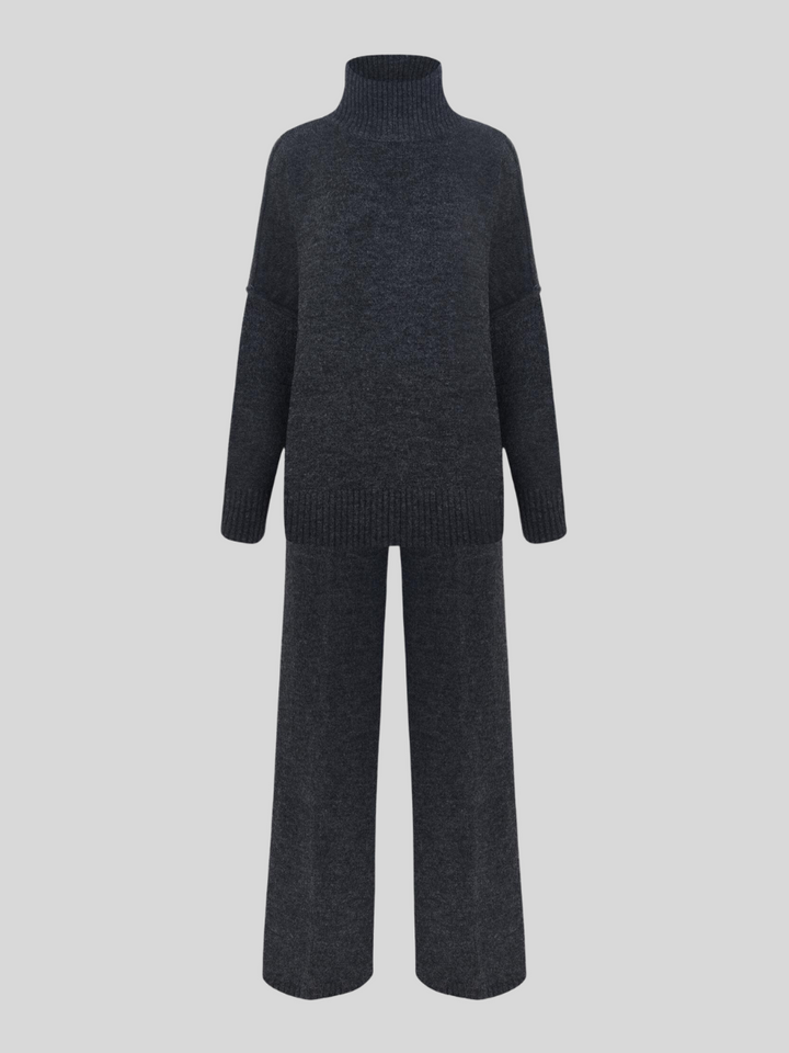 Fee | Set aus schlichtem Rollkragenpullover und Strickhose 
