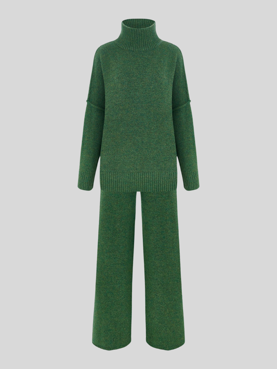 Fee | Set aus schlichtem Rollkragenpullover und Strickhose 