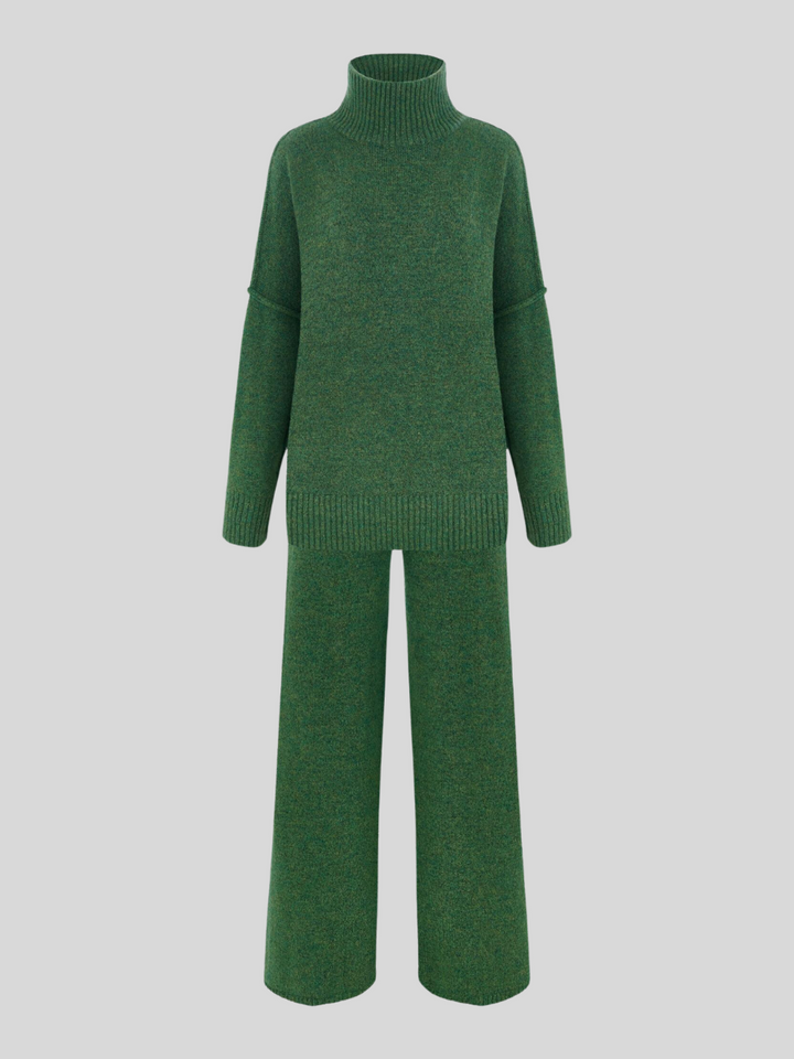 Fee | Set aus schlichtem Rollkragenpullover und Strickhose 