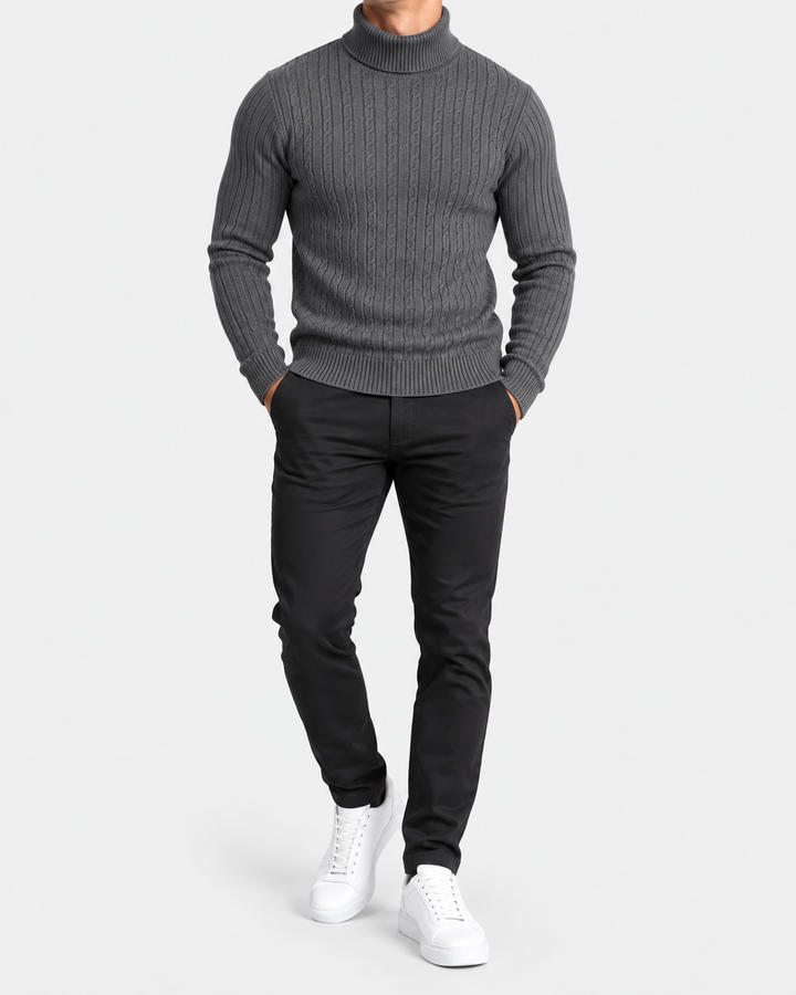 Colyn | Warmer gestrickter Rollkragenpullover