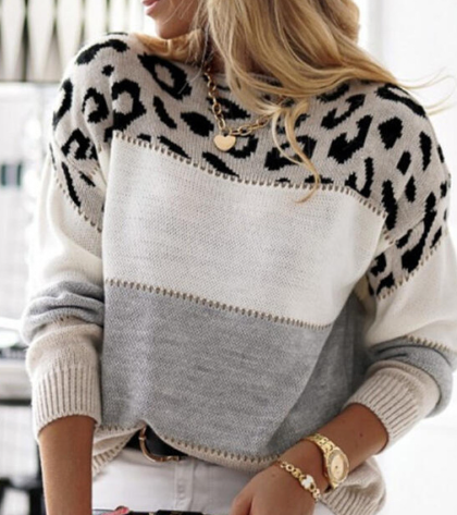 Lela | Pullover mit Leopardenmuster 