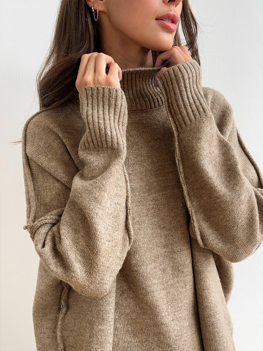 Fee | Set aus schlichtem Rollkragenpullover und Strickhose 