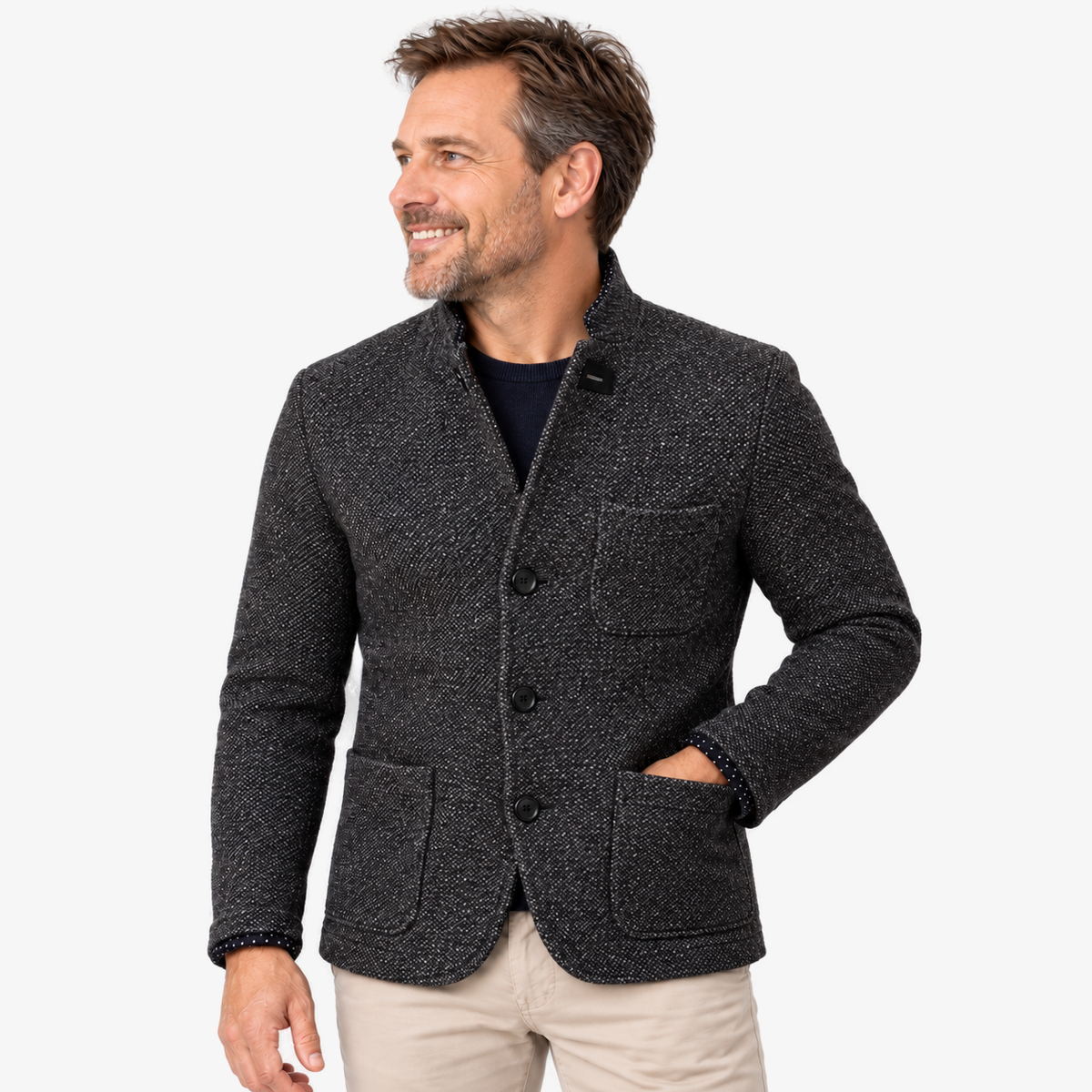 Lorens Prescott blazer in antraciet