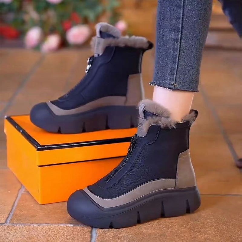 Emy | Wasserdichte, warme Schneestiefel mit Reißverschluss 